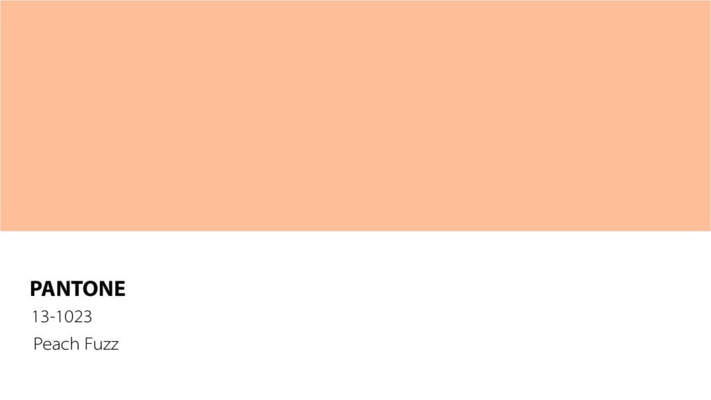 Image from the article Interior Decoration Trends 2024. Pantone - colour of the year 2024 - Peach Fuzz.